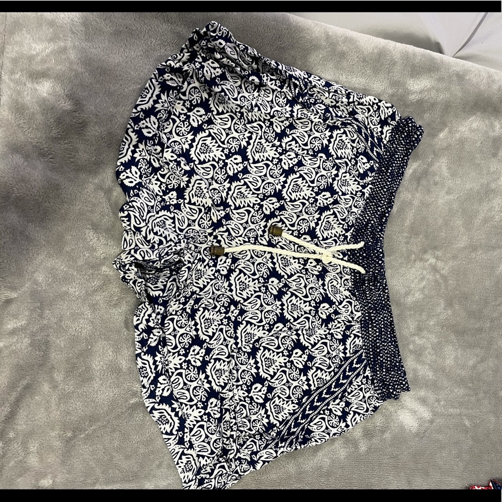 Blue flowy shorts